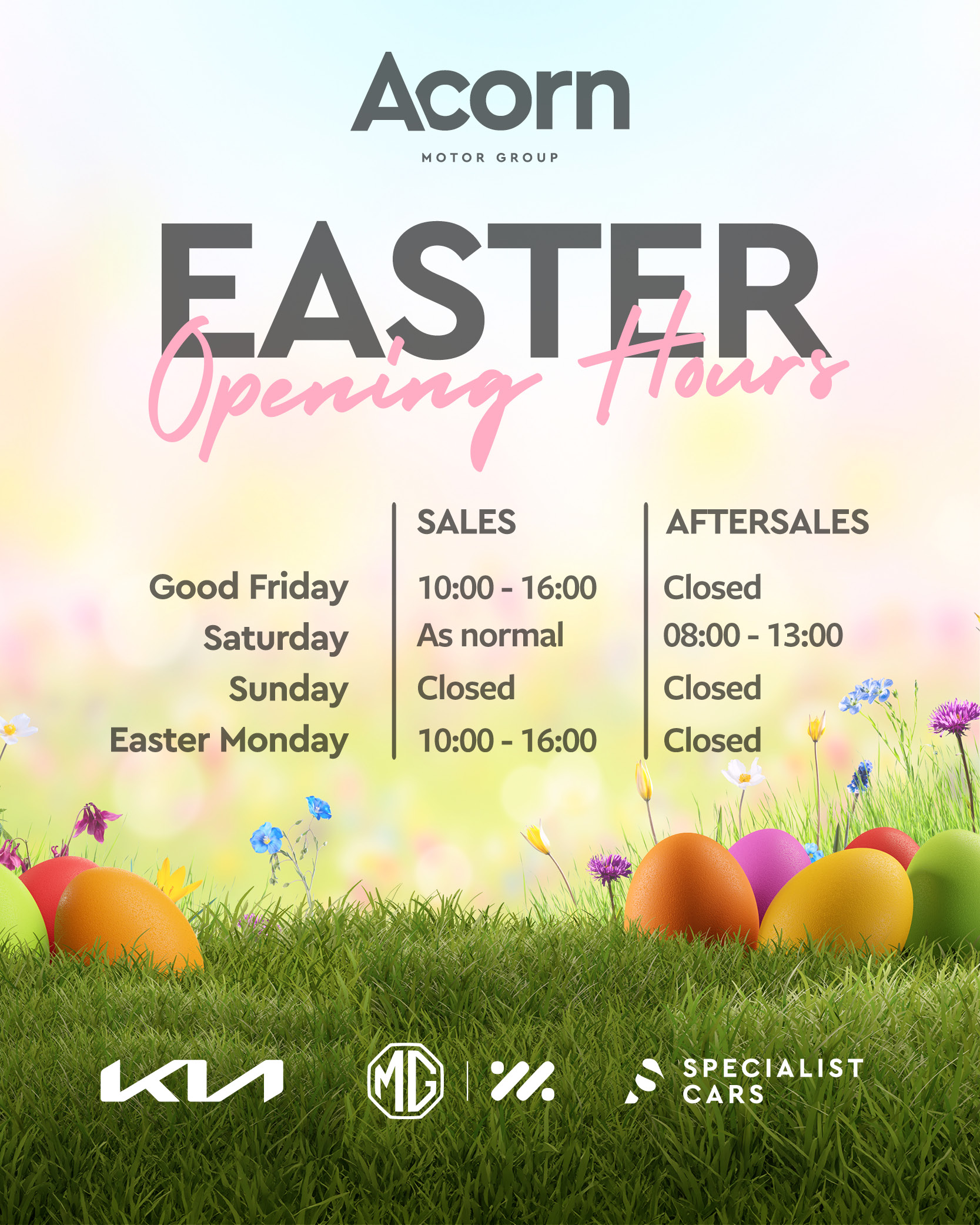 Easter Opening Hours